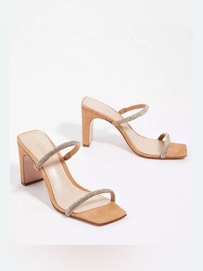 SCHUTZ Diamond Nude Strappy Heels 6.5